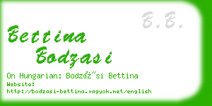 bettina bodzasi business card